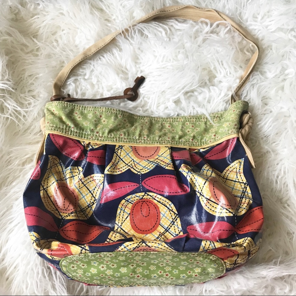 Fossil‎ coated canvas shoulder bag EUC